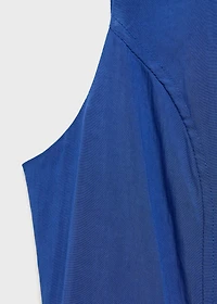 Midi-dress with puffed hem