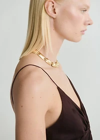 V-neck satin dress