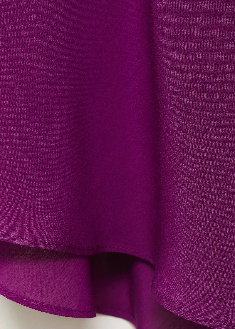 Asymmetrical dress with gathered sides