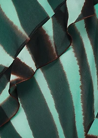 Zebra-print dress with ruffles