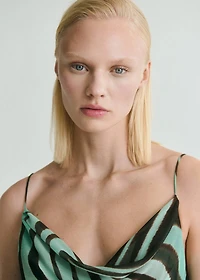 Zebra-print dress with ruffles