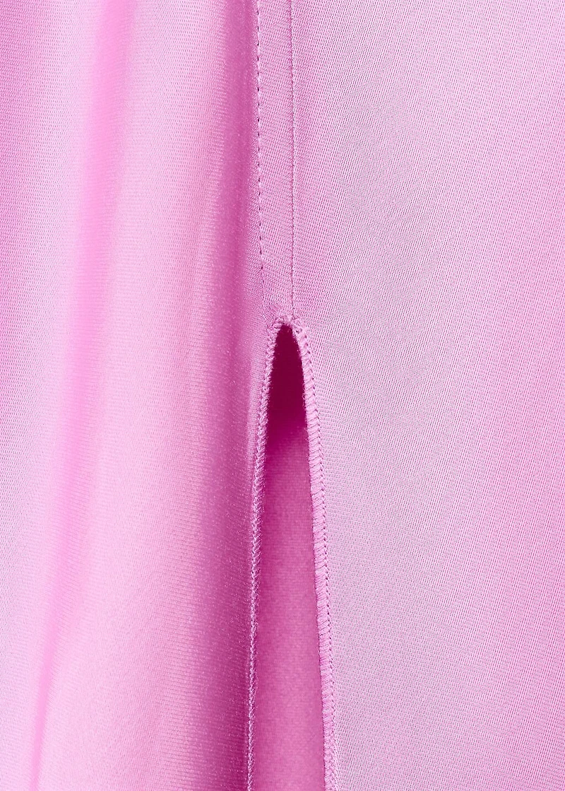Asymmetrical satin dress