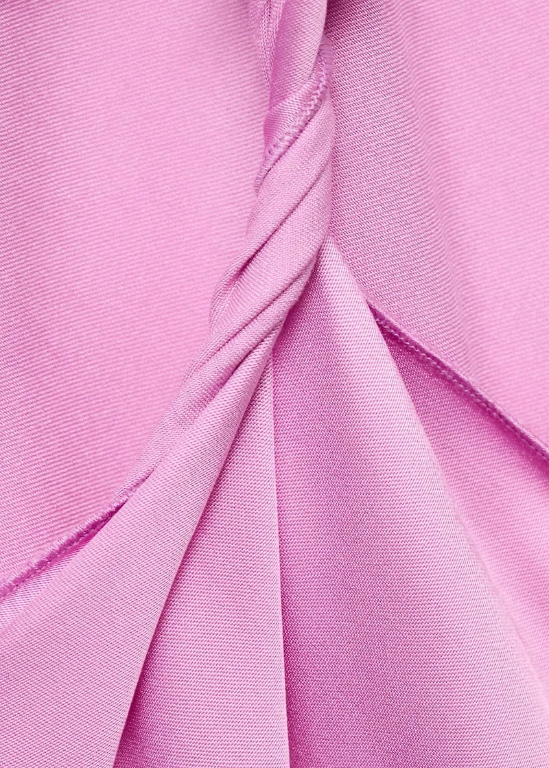 Asymmetrical satin dress
