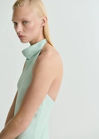 Satin halter neck dress