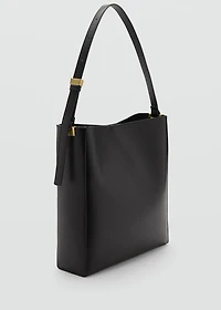 Shopper bag with metallic detail