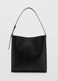 Shopper bag with metallic detail