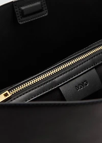 Shopper bag with metallic detail
