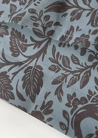 Two cotton percale two-tone floral-print pillowcases 60x60 cm