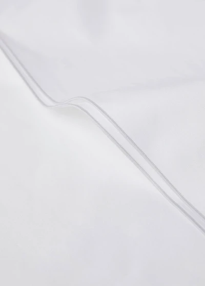 Percale cotton top sheet with double overlock for 180/200 cm bed