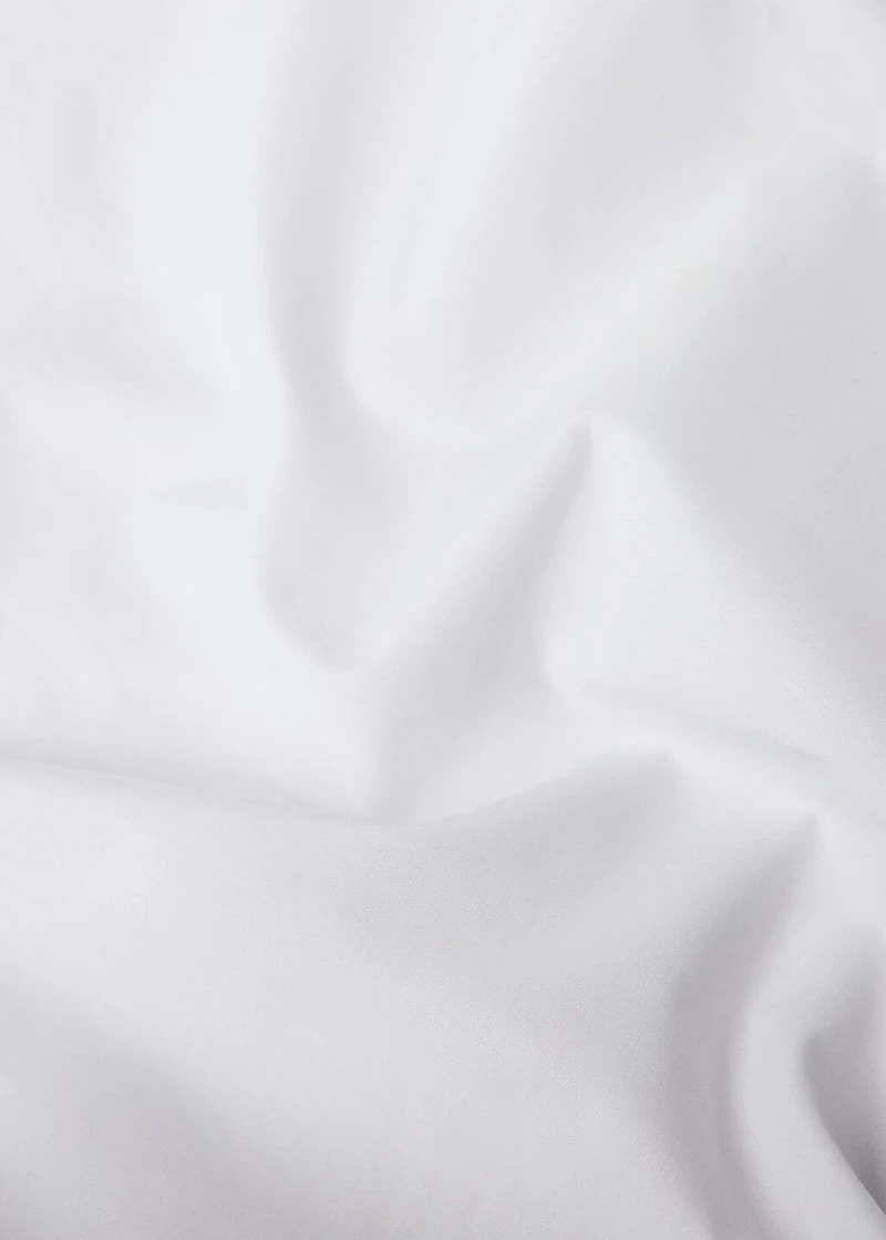 Percale cotton top sheet with double overlock for 135/140 cm bed