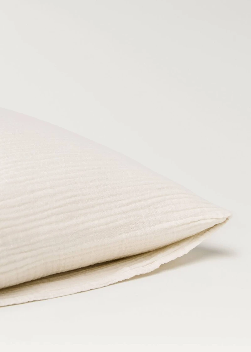 Two cotton gauze pillowcases 50x75 cm