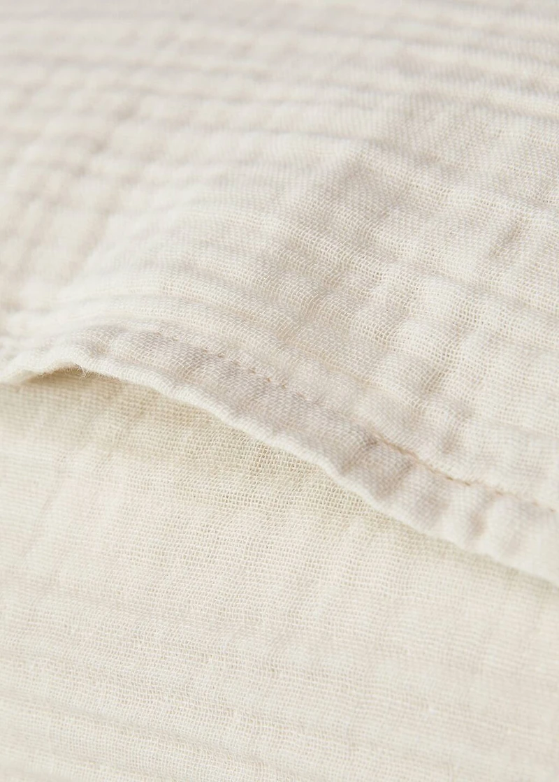 Two cotton gauze pillowcases 50x75 cm