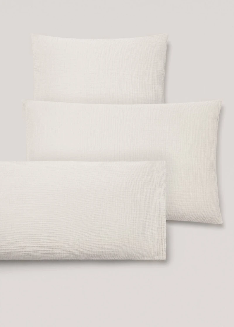 Two cotton gauze pillowcases 50x75 cm