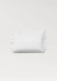 Cotton pillowcase with lace embroidery 118x197 inches