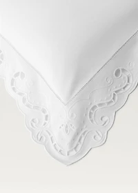 Cotton pillowcase with lace embroidery 118x197 inches