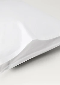 Two cotton hand-embroidered floral pillowcases 50x75 cm