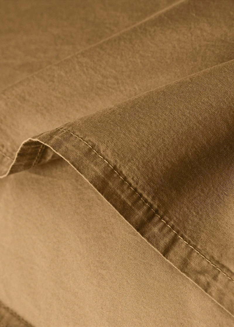 Two cotton poplin double-stitched pillowcases 50x75 cm