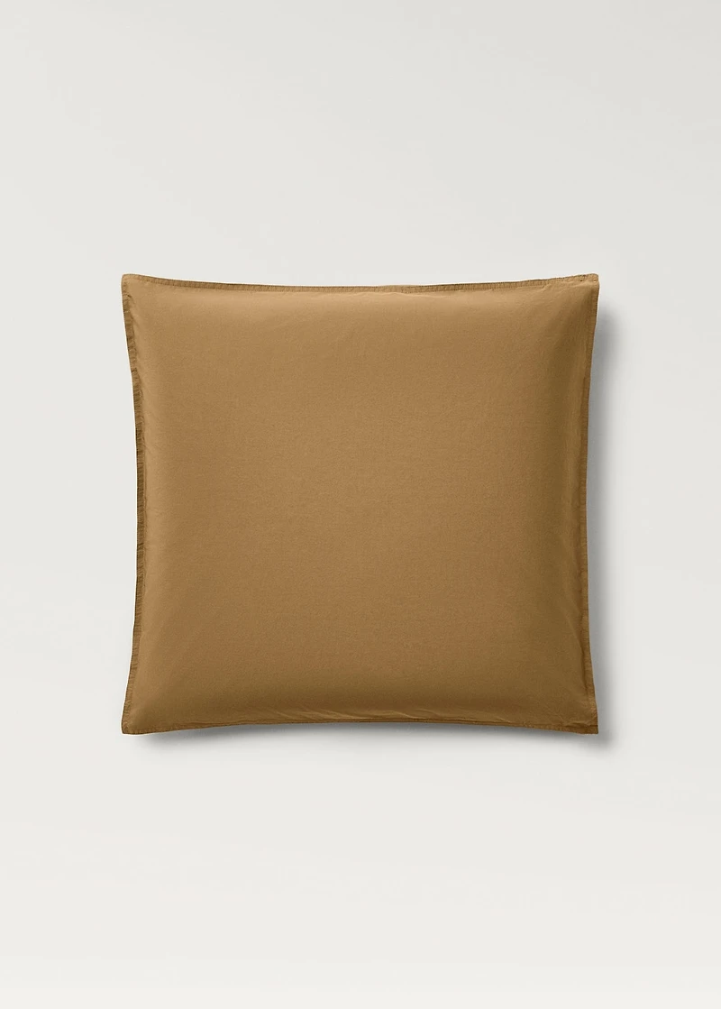 Two cotton poplin pillowcases with double stitching 60x60 cm