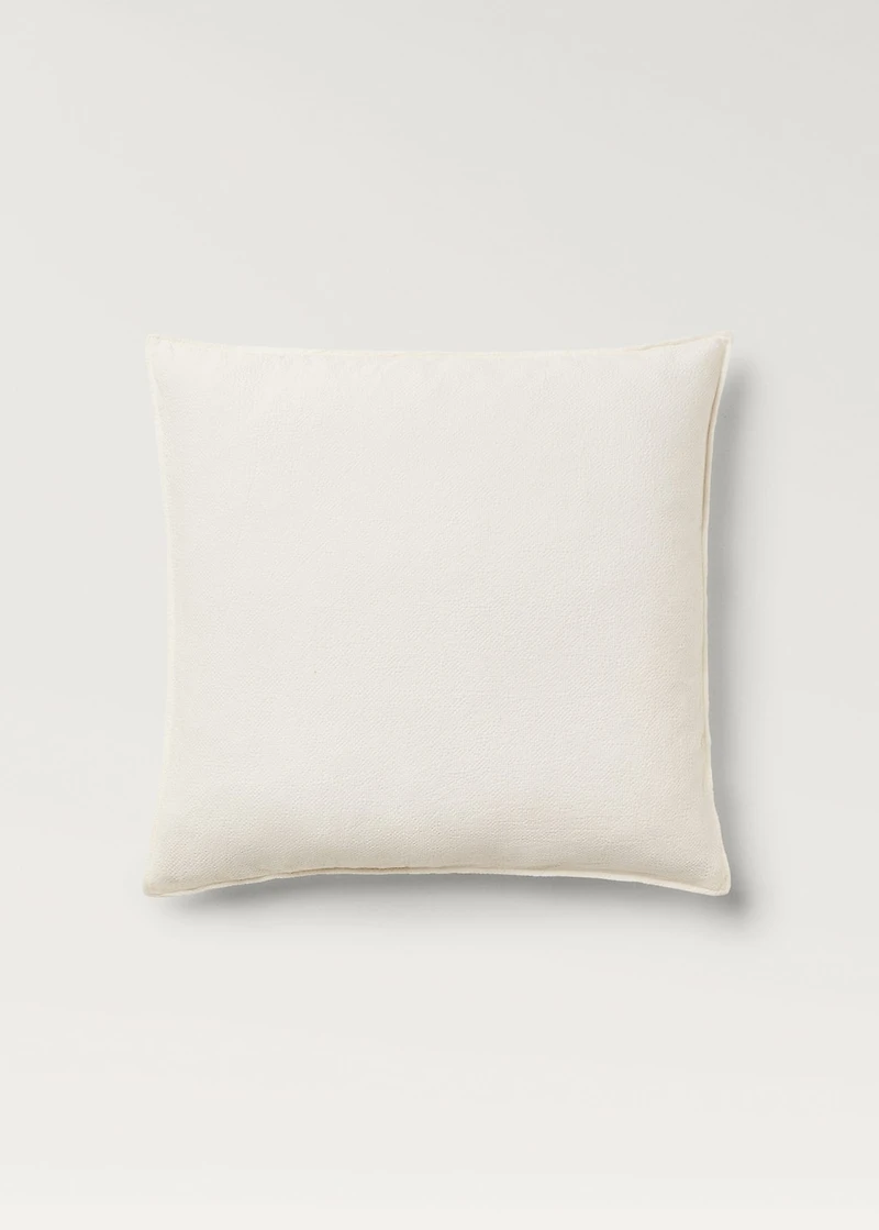 Two textured cotton percale pillowcases 60x60 cm