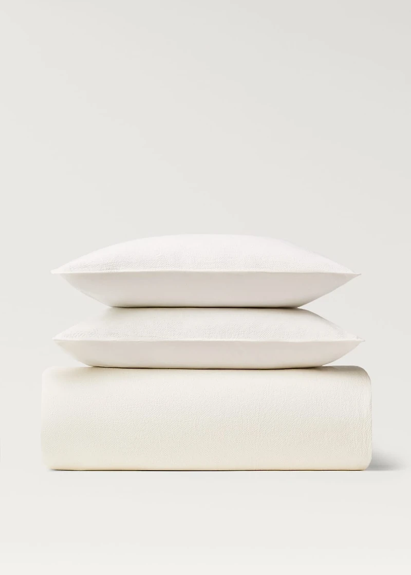 Percale cotton textured duvet cover for cm bed