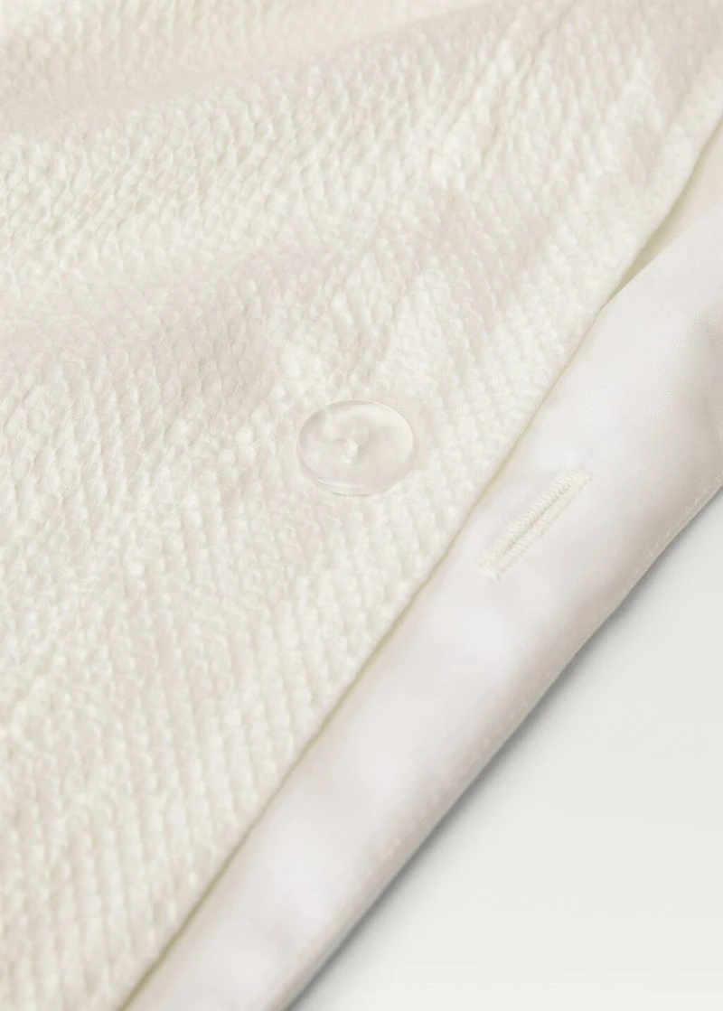 Percale cotton textured duvet cover for cm bed