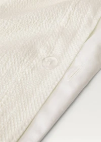 Percale cotton textured duvet cover for cm bed