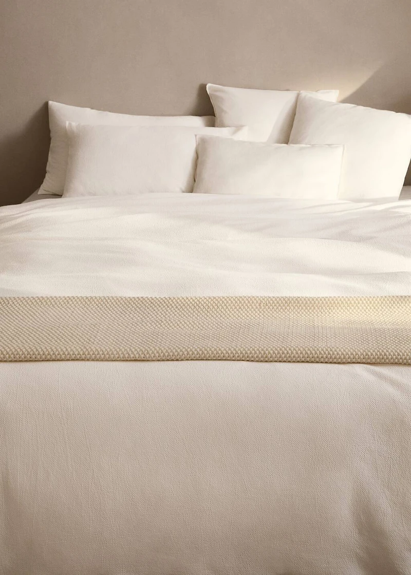 Percale cotton textured duvet cover for cm bed