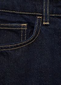 High-waisted straight-fit rinse-wash jeans