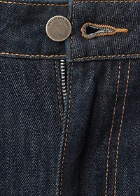 Low-rise wide leg rinse-wash jeans