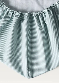 Children’s cotton percale striped fitted sheet for 90 cm bed