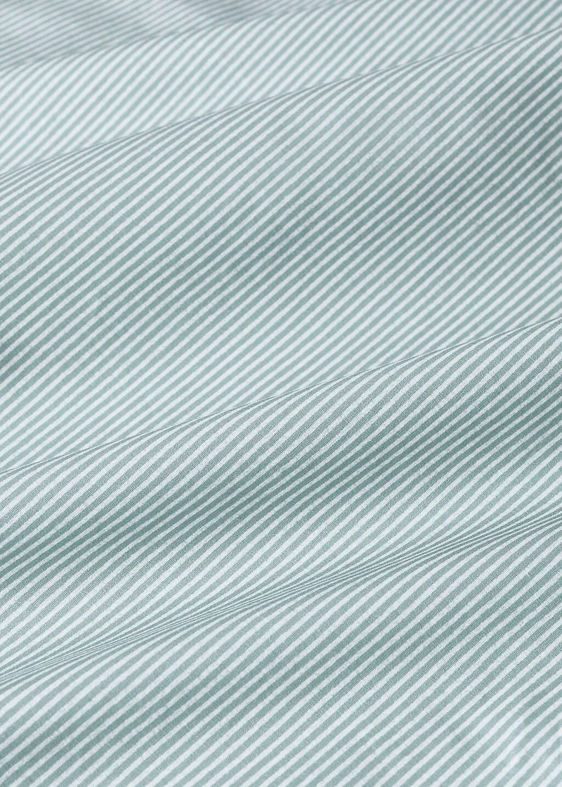 Children’s cotton percale striped fitted sheet for 90 cm bed