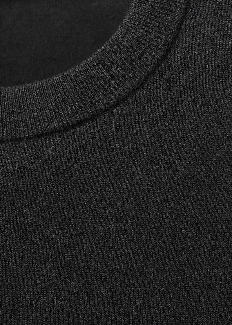 Wool-blend round-neck sweater