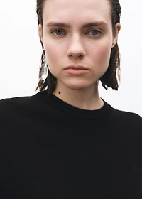 Wool-blend round-neck sweater