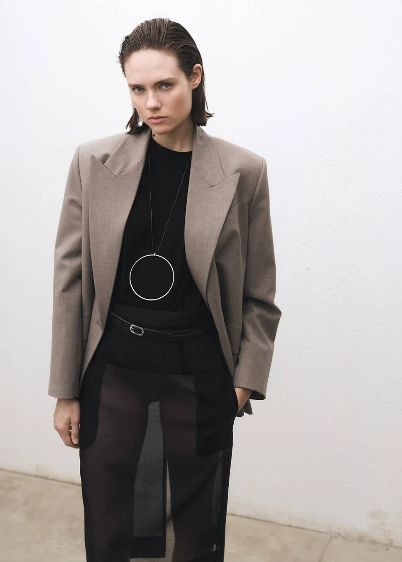 Wool-blend round-neck sweater