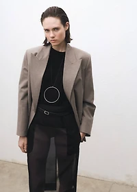 Wool-blend round-neck sweater