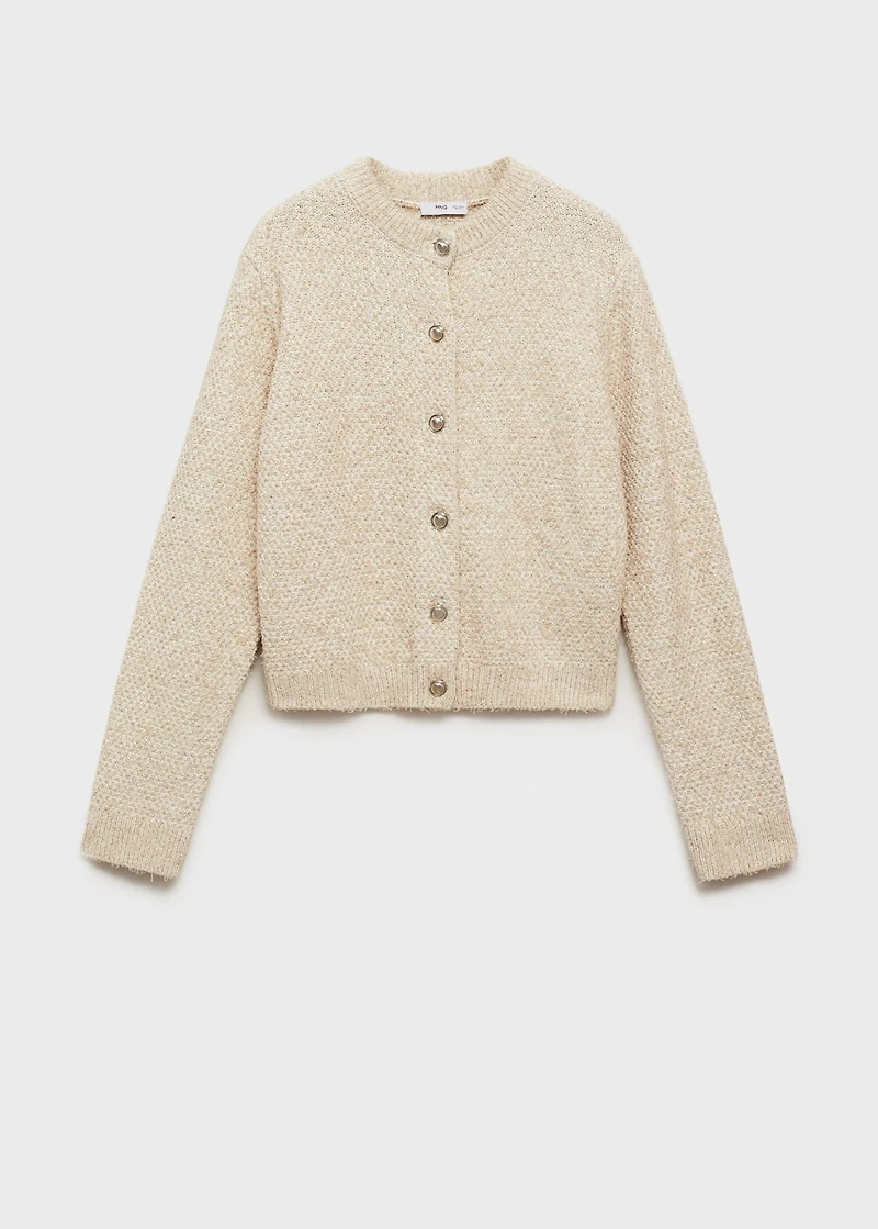 Chunky-knit jacket with buttons