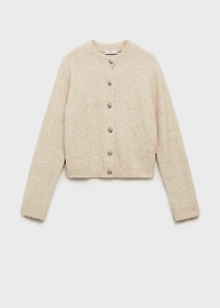 Chunky-knit jacket with buttons