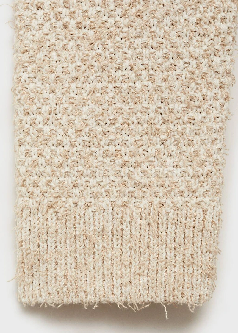 Chunky-knit jacket with buttons