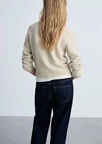 Chunky-knit jacket with buttons