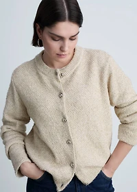 Chunky-knit jacket with buttons