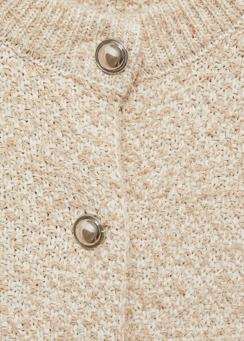 Chunky-knit jacket with buttons