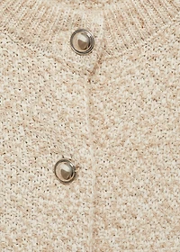 Chunky-knit jacket with buttons