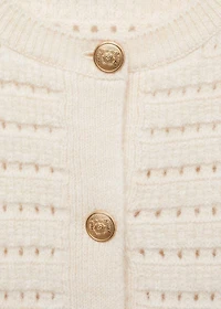 Knitted jacket with lace details