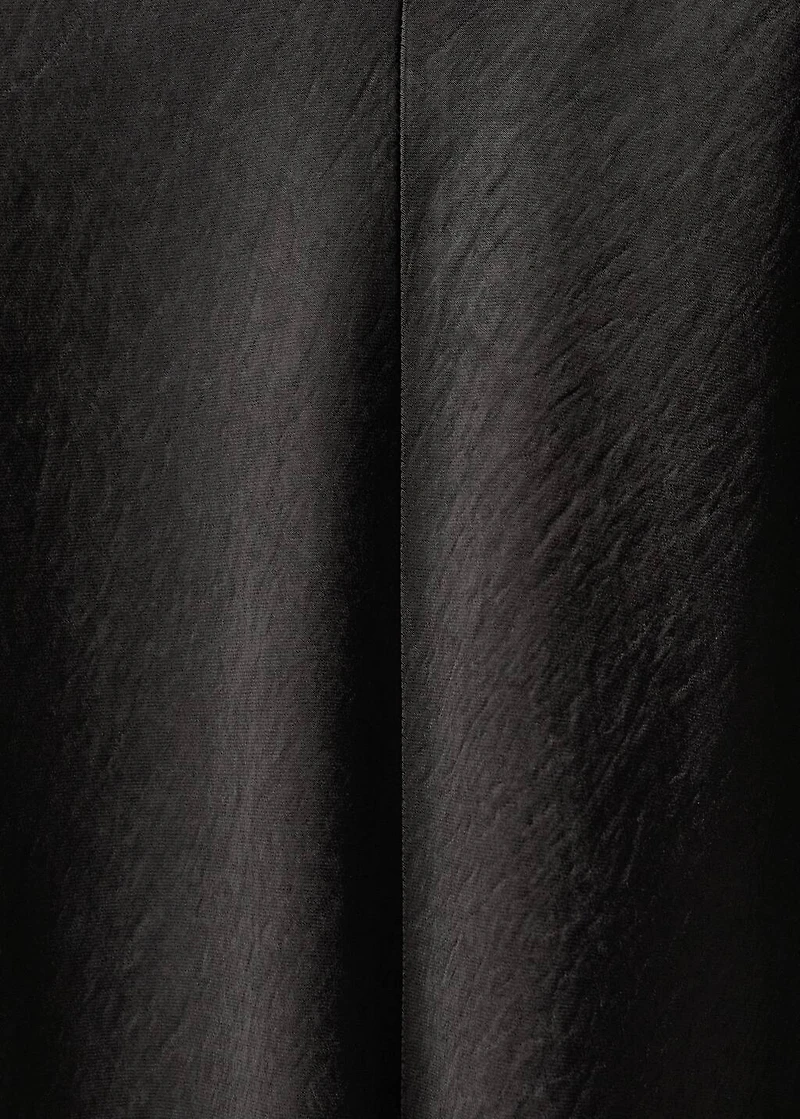 Contrasting satin dress