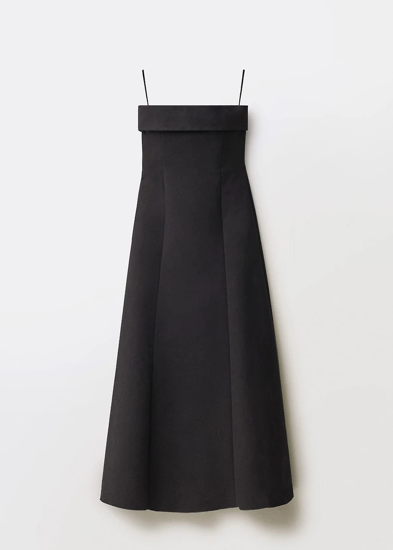 Strapless flared dress