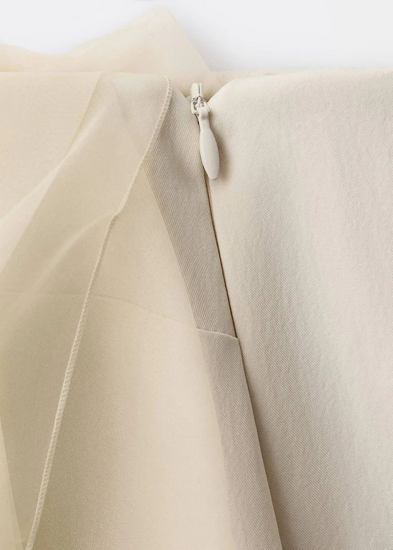 Short chiffon combined dress