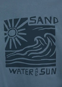 Printed cotton-blend t-shirt