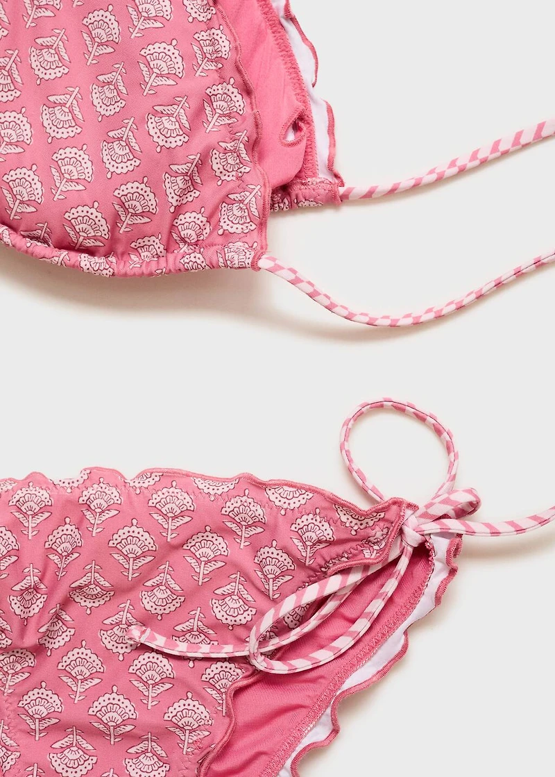Bikini with printed trim