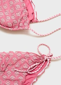 Bikini with printed trim