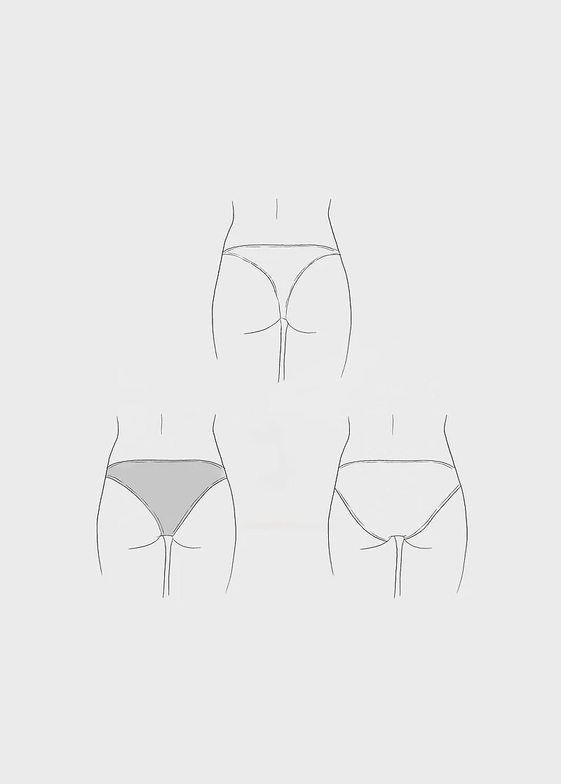 Bikini with printed trim